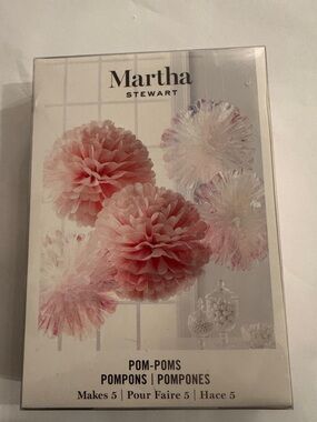 Martha Stewart Pink and White Pom-Pom Party Decorations